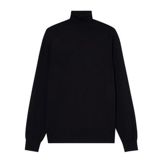 Brooks Brothers Truien & Vesten, Heren, Blauw, M, Wol, Merino Wol Trui met Col