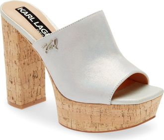 Karl Lagerfeld Hensley Platform Sandal in Irridescent at Nordstrom Rack, Size 6.5