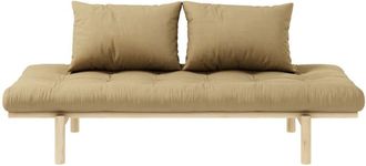 Karup Design Diván de madera natural y tela - Trigo