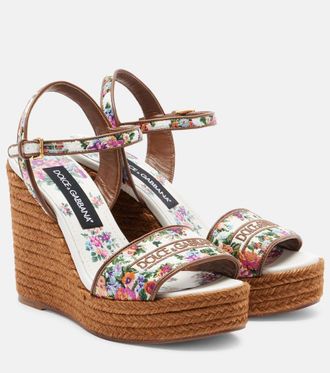 Dolce & Gabbana Alpargatas con cu&ntilde;a florales