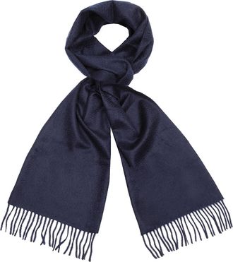 Oliver Brown Cashmere Scarf - Navy