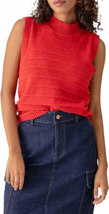 Sanctuary Life Is Easy Shell Blouse In Cherry Red