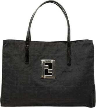 Fendi Pre-owned Vintage Tote Bag - Dames - Vintage Shopper - Zwart - ONE Size - Leer - Vintage