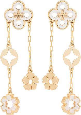 Tory Burch Forget Me Not 18kt Gold-plated Drop Earrings - One Size