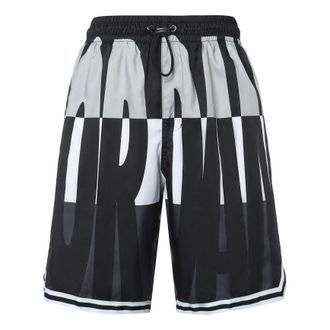 Nike Jordan Air Jordan Colorblock Breathable Loose Sports Shorts Black Gray CJ4075-100