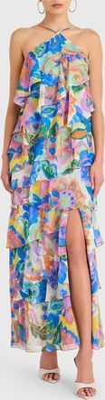 Amanda Uprichard Posie Maxi Dress In Fleetwood Print