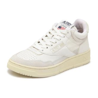 Autry Open Mid - Heren - Sneakers - Wit - 36 EU - Leer - Schoenen