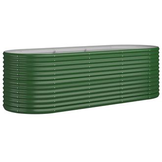 vidaXL Vidaxl - Jardinera Arriate Acero Galvanizado Verde 224x80x68 Cm