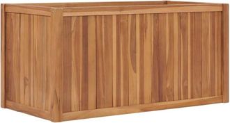 vidaXL Arriate elevado madera maciza de teca 100x50x50 cm Vidaxl