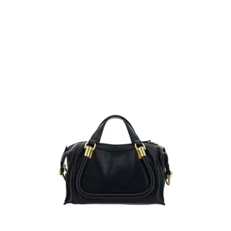 Chlo&eacute; Black Leather Paraty 24 Handbag