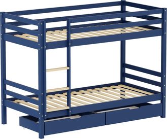 Happy Garden Litera Infantil 190x90cm Azul Oscuro Con Cajones Ambre