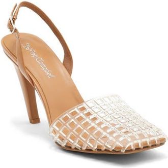 Jeffrey Campbell Aviary Slingback Jelly Pump in Clear Natural at Nordstrom, Size 8.5