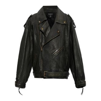 Balmain Giacca in Pelle - - Jackets - Uomo - Nero - XL