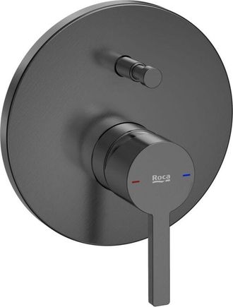 Roca Roca - Grifo Monomando Para Ducha-ba&ntilde;o Empotrable Naia Color: Negro Titanio Cepillado