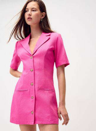 Twik Womens Shoulder pad jacket mini-dress