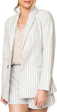 Gibsonlook Stripe Blazer in Neutral Blue Stripe at Nordstrom Rack, Size Xx-Small