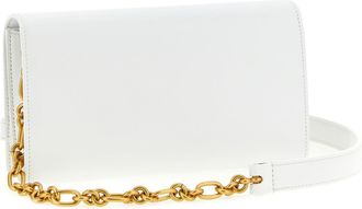 Balmain Womens White Calfskin Cardholder Accessory