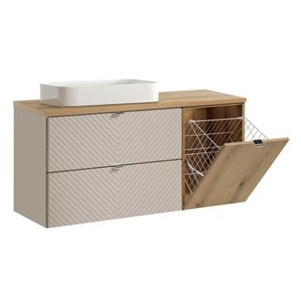 Petits Meubles Mueble bajo lavabo cesto de ropa estratificado 120.4cm