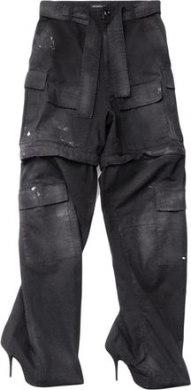 Balenciaga Schoenen, Dames, Zwart, 39 EU, Katoen, Knife Cargo Pantaboots