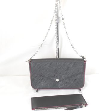 Louis Vuitton Black Pink Epi Leather Pochette Pouch (Pre-Owned)