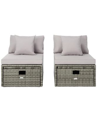 Safavieh Pramla Outdoor Sette & Ottoman Set