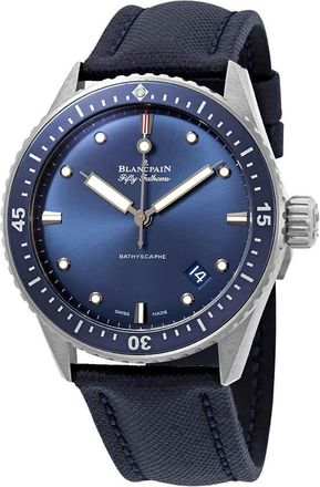 Blancpain Fifty Fathoms Bathyscaphe Automatic Blue Dial Mens Watch 5000-0240-O52A
