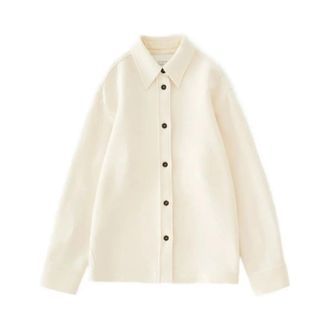 STUDIO NICHOLSON Dames, Blouses & Shirts, Beige, Maat: 2XS Wol