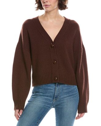 Alice & Olivia Alice + Olivia Atticus Cropped Boxy Cashmere Cardigan