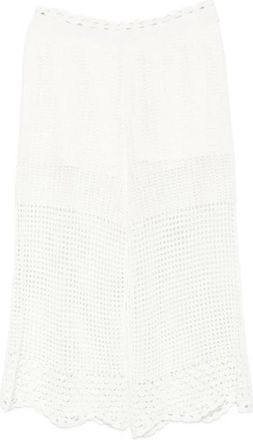 Iro Lirysse Haakwerk Broek - Dames - Midirokken - Wit - S - Rokken