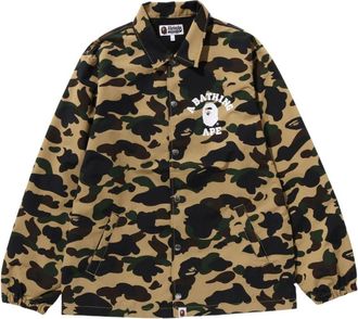 A Bathing Ape 1st Camo Nylon Tussah Coach Jacket Yellow 1K30-140-005-YELLOW