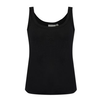 Gestuz Sleeveless Tops, female, Black, Size: XS Ribbed Top