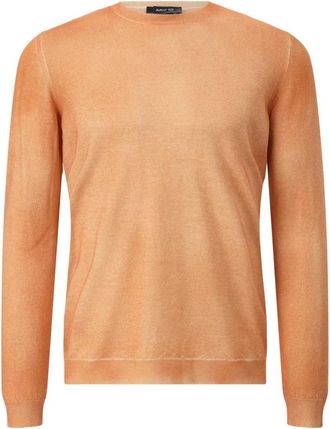 Avant Toi Luxe Kasjmier Zijde Pullover - Heren - Cashmere truien - Oranje - M - Kasjmier - Truien & Vesten