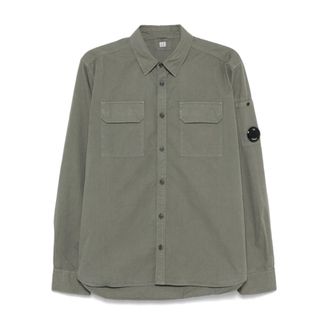 C.P. Company Lens Shirt voor Mannen - Heren - Casual Overhemden - Grijs - 2XL - Overhemden