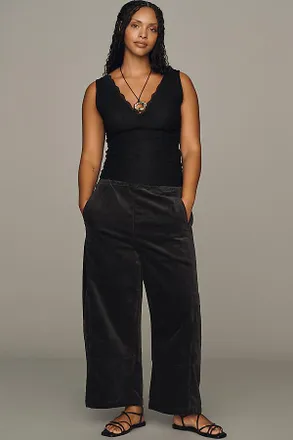Pilcro Izzie Relaxed Corduroy Pull-On Barrel Pants