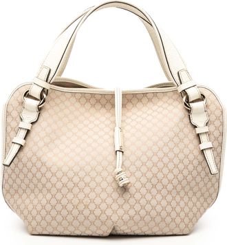 Celine Pre-owned Womens Macadam Canvas Bittersweet Hobo - Ivory Textile - One Size