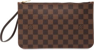 Louis Vuitton Pre-owned Womens Damier Ebene Neverfull Pouch Mm - Brown Textile - One Size