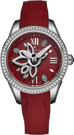 Perrelet Diamond Flower Automatic Red Dial Ladies Watch A2066/C