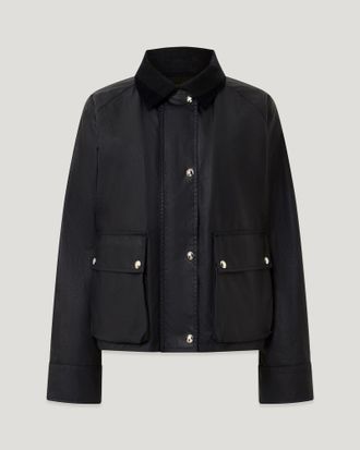 Belstaff Cyan Jacket Womens Waxed Cotton Mid Blue Size XL