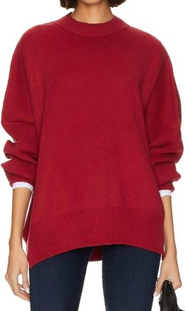 Free People Easy Street Tunic Sweater In Cherry