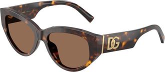 Dolce & Gabbana Dg 4514 Zonnebril - Dames - Zonnebrillen - Bruin - 55 MM - Accessoires