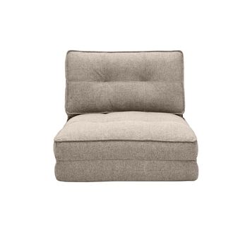Miliboo Sill&oacute;n Cama De 1 Plaza De Tela Color Topo Sally