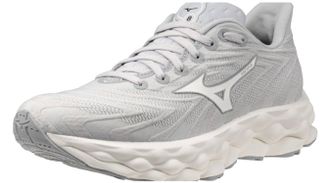 Mizuno Womens Wave Sky 8 Running Shoes In Harbor Mist-Snow White (Hm01)