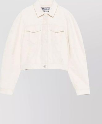 Jacquemus cropped denim jacket flap pockets