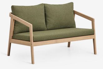 Sklum Sof&aacute; De 2 Plazas En Madera De Acacia Kaela Sklum