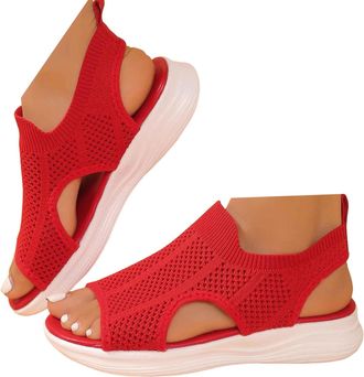 Generic Sandals for Women Orthopedic, Sandals with Arch Support Summer Slip on Ladies Wedge Slingback Walking Slip on Platform Shoes Casual Beach Slingback Co