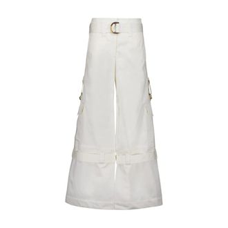 Zimmermann Cargo Pant in Ivory - female - Zimmermann - Wide Trousers - Beige - XS - Trousers