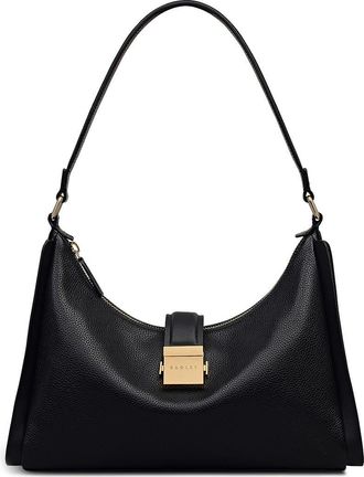 Radley London Sloane Mews Pebbled Leather Shoulder Bag in Black at Nordstrom Rack