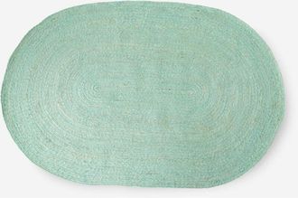 Linea Paralela Linea Paralela - alfombra ovalada yute aqua 120X180CM
