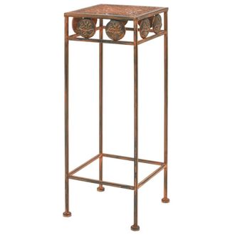 Berkfield Home Plant Stand Set 3 Pieces Vintage Style Metal Rusty in Brown