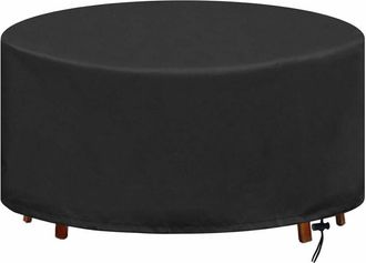 OEM Housse De Table Ronde - Tissu Oxford 420d Impermeable Uv - Diametre 230 Cm Hauteur 110 Cm - Pour Jardin Terrasse Ext&eacute;rieur - 1 Piece